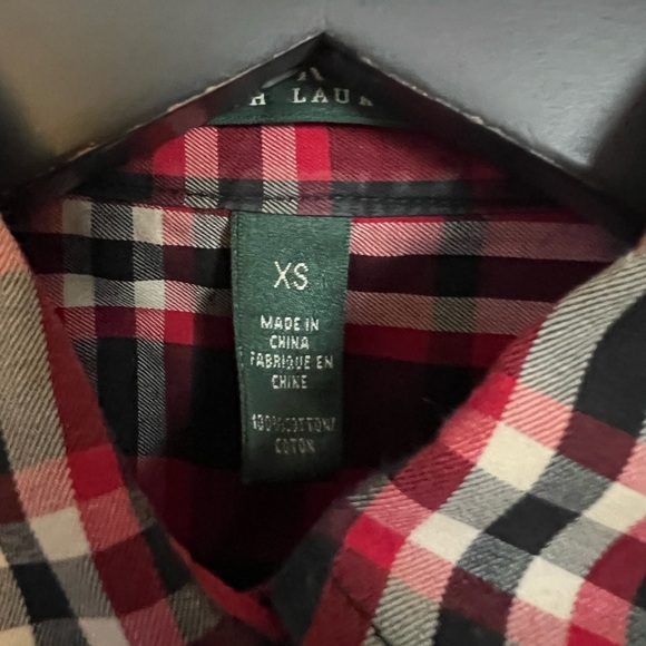 Lauren by Ralph Lauren red plaid XS blouse - Picture 4 of 6